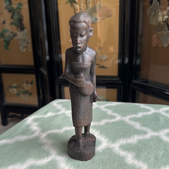 African Handcarved Ebony Wooden tribal Sculpture - Picture 1 of 10
